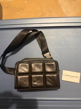 BNWT Amanda Uprichard Black Quilted Belt Bag